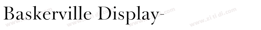 Baskerville Display字体转换